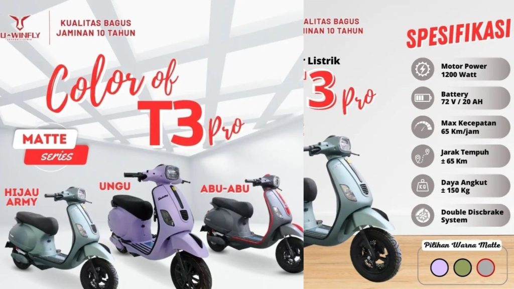 Motor Listrik Uwinfly T3S Pro: Harga dan Spesifikasi Terkini Desember 2023